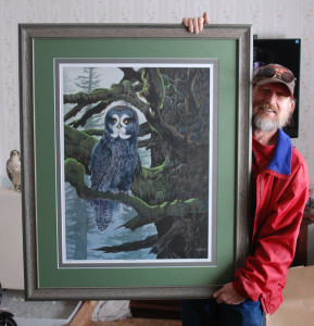 great great owl framed
